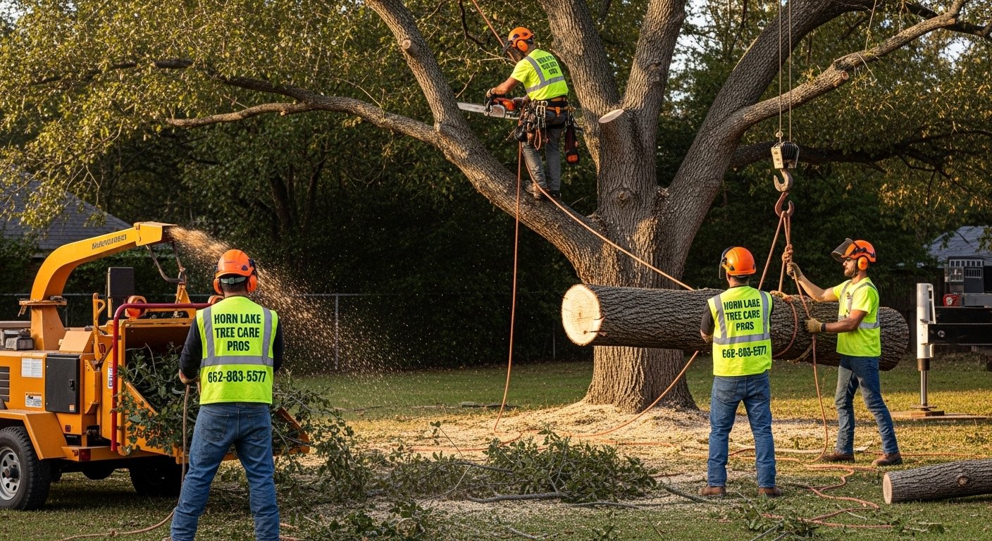 Crane Tree Removal crew at work