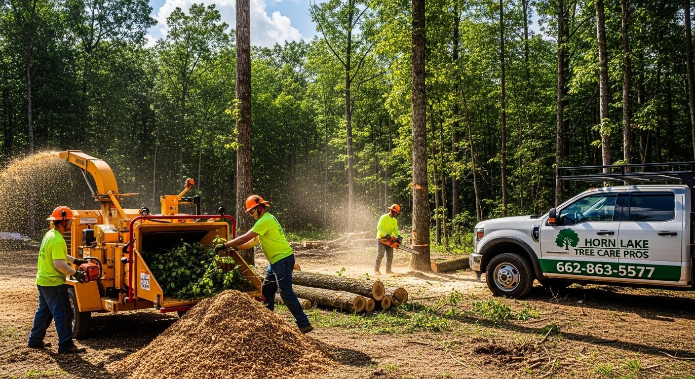 Storm Damage Tree Removal crew at work