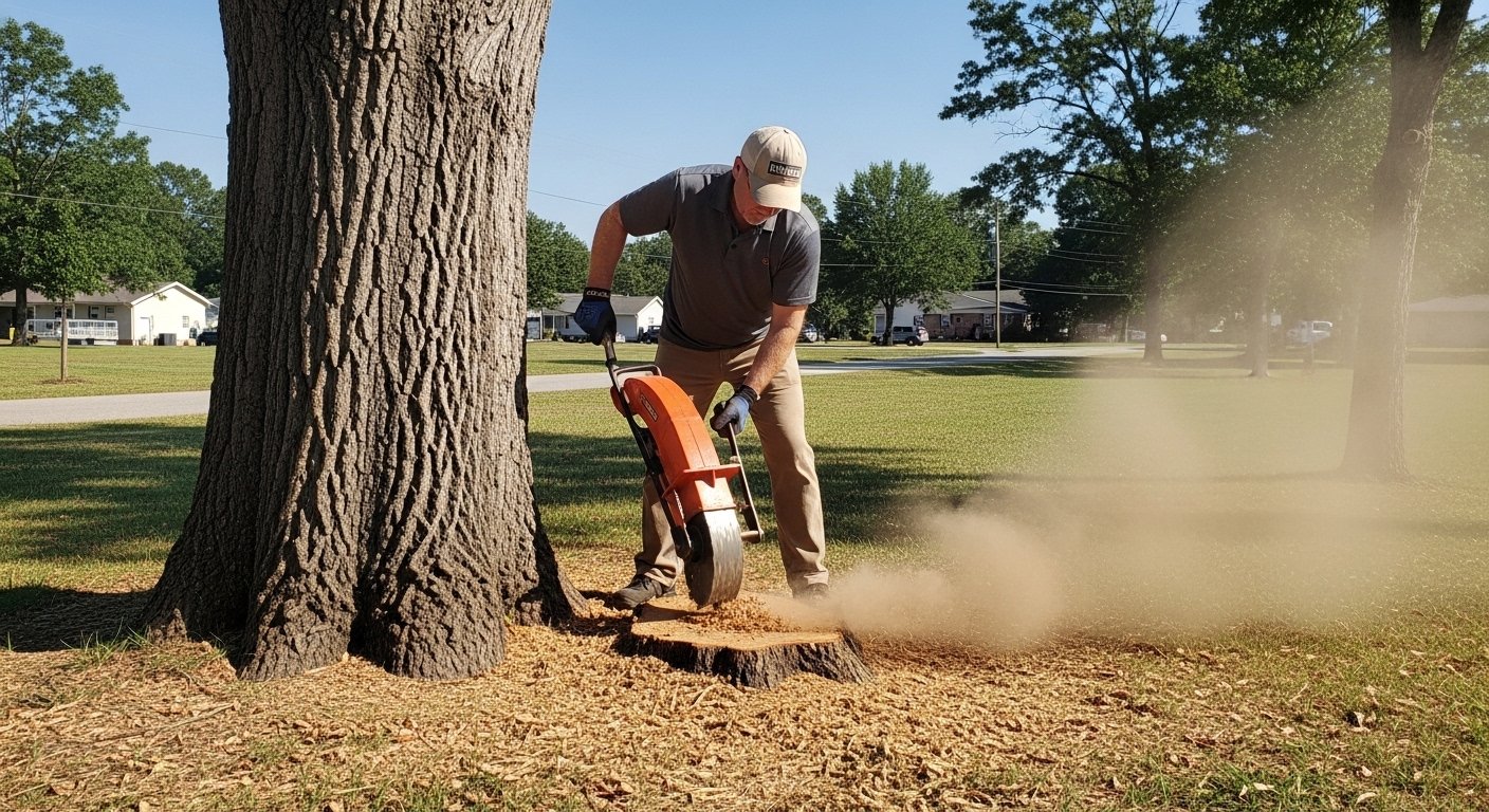 Stump Grinding crew at work